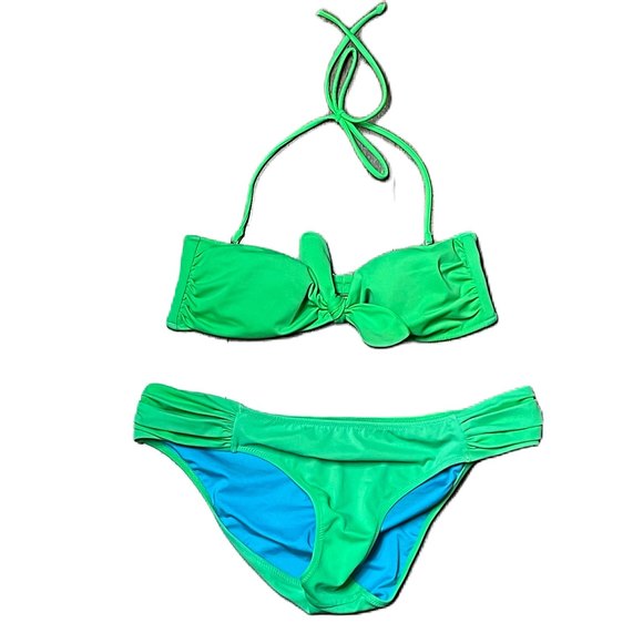 Victoria’s Secret Woman’s Green & Blue Swimsuit Bikini Size Small/Medium - Picture 1 of 8